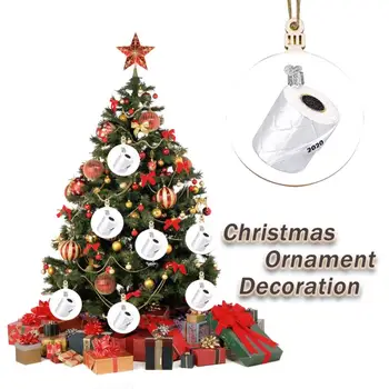 2020 Božićne dekoracije Drveni Uzorak od Toaletnog papira DIY Božićno Drvce Privjesak Privjesak Ručni Rad Božićno Drvce Kućni ukras
