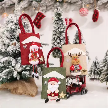 2021 Božićno torba na pertla Velikog Kapaciteta Santa Dekorativni Poklon Za Pohranu Torba za nošenje Kućni Božićni Ukrasi