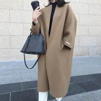 2021 Izravan je zamotan ručni jesensko-zimsko donje kaput u korejskom, japanskom stilu, Slobodno Novi moderan kaput, Modna ženska odjeća