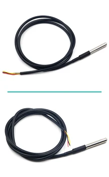 20шт DS18B20 Nehrđajući čelik 1 m/3 m vodootporan osjetnik temperature osjetnik temperature DS18B20 kabel