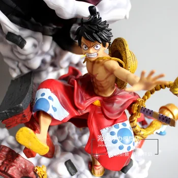 27 cm Anime Lik Jedan Detalj Luffy GK Kimono Ver Odijelo Treća Bitka Borbe PVC Figurica Igračke Zbirka Kipova Luffy Model