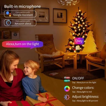 5 M/10 M/20 M led Vijence WiFi/Bluetooth Smart RGB LED Gudačkih Svjetiljke Vijence za Zurke, Svadbe, Dekoracije Božićnog drvca