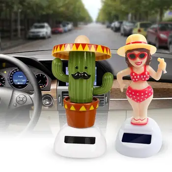 Auto oprema sunčana plaža djevojka kaktus automatski ljuljačka je uređenje interijera automobila ukras ploči s instrumentima auto dijelovi