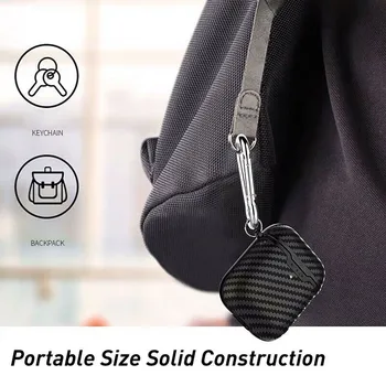 Bluetooth Slušalice, Torbica za naljepnice od karbonskih Vlakana za Apple Airpod Silikonska kapa sa vanbrodskim kopče Torbica za kuku za pojas sa zaštitom od pada