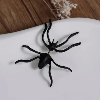 DoreenBeads 1 kom. Punk-crne naušnice-pauka Halloween 3D Naušnice-roze sa životinjama Europske Berba modni nakit Naušnice-pljuska za uši