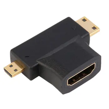 HDMI-kompatibilnu Ženski čovjeku Mini-HDMI-kompatibilnu Tip C + Muški Mikro-HDMI-kompatibilni adapter adapter za audio i video