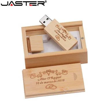 JASTER high-Speed USB 2.0 običaj LOGO Drveni memorijska kartica, USB flash drive, flash drive 4 GB 8 GB 16 GB, 32 GB disk svadbeni poklon
