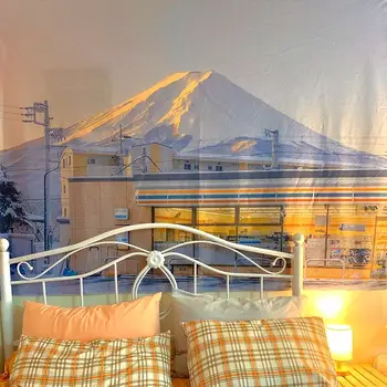 Lijep japanski zdrav vjetar pozadina tkanine dekoracija zidova spavaće sobe veliki popravak zidno platno umjetnost visi