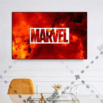 Marvel Avengers Logotip, Plakat I Ispis Superheroj Spiderman Film Platnu Slikarstvo Strip Zid Umjetnost Slika Dnevni Boravak Kućni Dekor