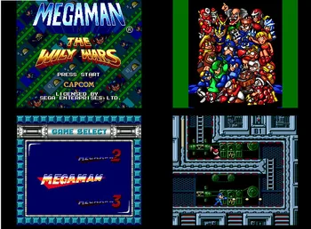 Mega Man The Wily Wars 16-bitna kartica MD, malo kutijom za igraće konzole Sega MegaDrive