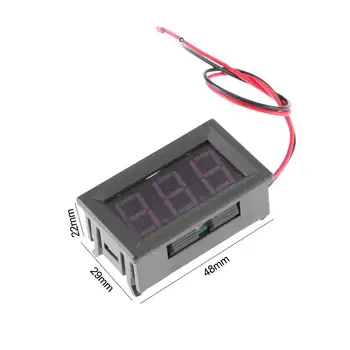 Mini-Voltmetar Digitalni Tester Napona LED Zaslon Senzor za Mjerenje Napona Test Baterija dc 2,4 U-30 2 Žice za moto Auto Nova