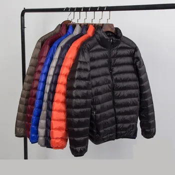Novi brand Jesensko-zimski lagan dolje jakna Muška moda s kapuljačom Kratke Velike ultra-tanki Lagani omladinski tanki kaput dolje jakne