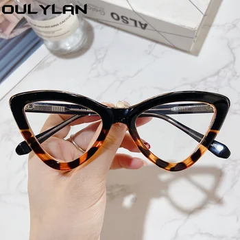 Oulylan Moda TR90 Rimless za naočale s кошачьим okom Ženske Kvalitetne trokutasti bodove u okvirima Ženske optički računala naočale