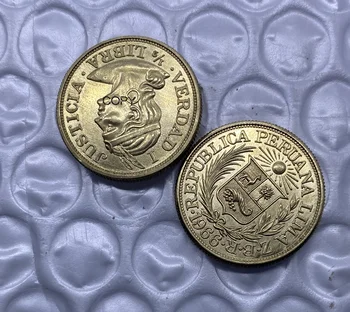 Peru 1966 1/2 Vaga Trading Kovanja Novca Metal Mesing zlatnik Porculan Резное Lijevanje Suvenir Naplativa Kopija Fotokopirni kovanice