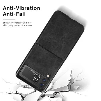 Poslovne Luksuzni Starinski Zaštitna Torbica za Samsung Z Flip3 Preklopna torbica od umjetne kože za telefon Galaxy Z Flip3 ZFlip3 Coque