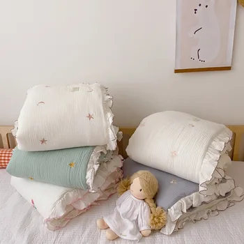Posteljina za dječji krevetić Korejski poplun za malu djecu Veo muslin Минки Dječja pamučna krpica Марлевое posteljina Dječja deka, posteljina, Dječji krevetić, Dječja deka