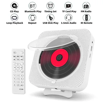 Prijenosni Cd-player, Bluetooth Hifi Zvučnika S Dvostrukim Priključkom od 3,5 mm Zidna Music Player Aux Linijski Audio Boombox Stolni Tabor