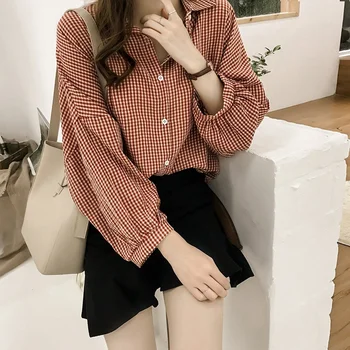 Proljetna pokrivač košulja Plus Size Office ženske košulje Korejski ženske majice s dugim rukavima košulja i bluza Casual odjeća 4XL Blusas 8809 50