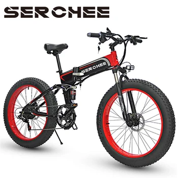 SERCHEE S11-PRO Snježne gume Električni Bicikli, 1000 W 48 26 Inča Bicikl Ebike Planinski E Bicikl Sklopivi Bicikl Mtb Biciklizam