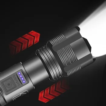 Snaga Baklja Vodootporan USB Punjiva LED Mini Teleskopski Zoom 1000LM10 W 300 Metara Kamp Svjetlo Prijenosni Aluminijski Svjetiljku