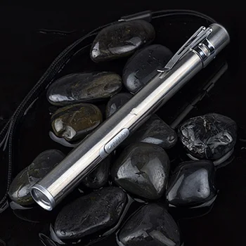 Stezaljka za olovke Led USB Punjiva Mini Prijenosni Od Nehrđajućeg Čelika Vizualni Oralni Grlo Svjetiljka Za Kampiranje Liječnički pregled