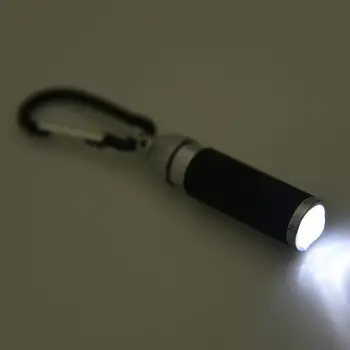 ULTRA BRIGHT LED Svjetiljka za KAMPIRANJE Mini Svjetiljka Svjetiljka za Svjetiljka Privjesak za Ključeve,Crna 2 kom