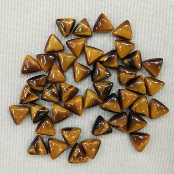 Veleprodaja 50 kom./lot moda kvalitetan prirodni kamen tiger eye trokut кабошон perle 10x10x10 mm za izradu nakita besplatno