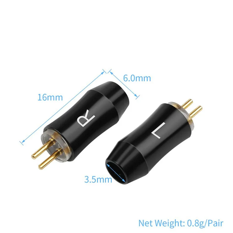 10 Parova Priključak 0,78 mm 2-pinski Konektor Za slušalice Pinski Konektor Zvučnika Adapter za Slušalice Za UM3X W4R UE18 audio jack za slušalice 2
