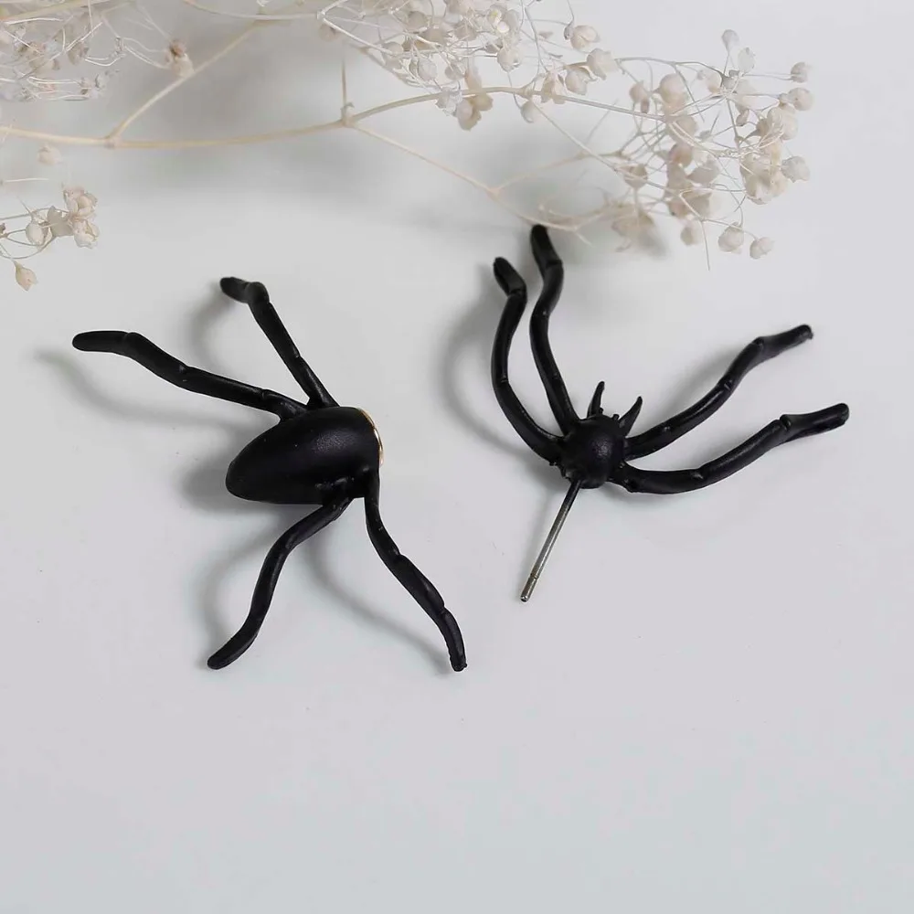 DoreenBeads 1 kom. Punk-crne naušnice-pauka Halloween 3D Naušnice-roze sa životinjama Europske Berba modni nakit Naušnice-pljuska za uši 3