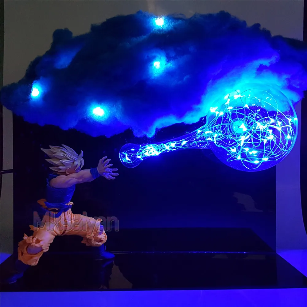 Dragon Ball je Super Anime Lik sina Goku LED Set Figurica Лампара Фигма Figurica Kamehameha Model Kip Vitičastu Zbirka Igračaka 1