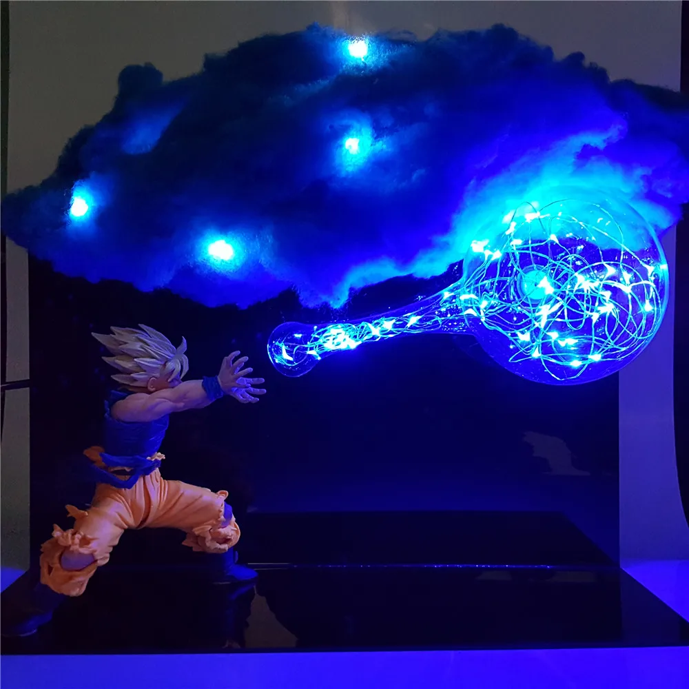 Dragon Ball je Super Anime Lik sina Goku LED Set Figurica Лампара Фигма Figurica Kamehameha Model Kip Vitičastu Zbirka Igračaka 2