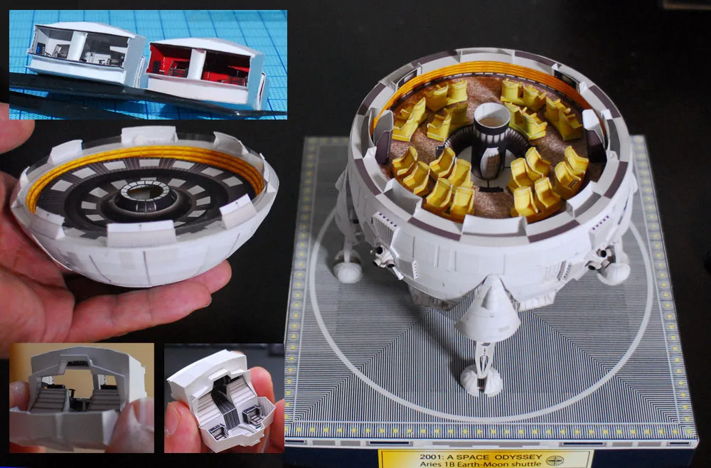 Film 2001: Odiseja u svemiru Ovan 1B Lunar Bus Shuttle Ručne Papir Model Set Zagonetki Igračka Ručno DIY 2