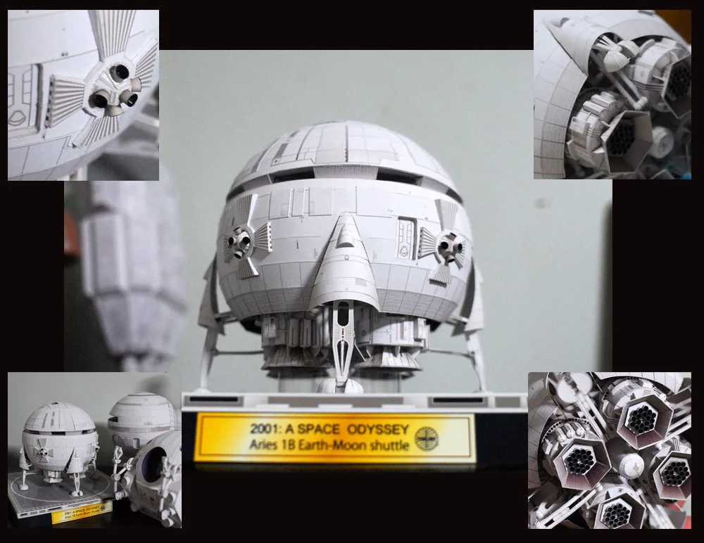 Film 2001: Odiseja u svemiru Ovan 1B Lunar Bus Shuttle Ručne Papir Model Set Zagonetki Igračka Ručno DIY 3
