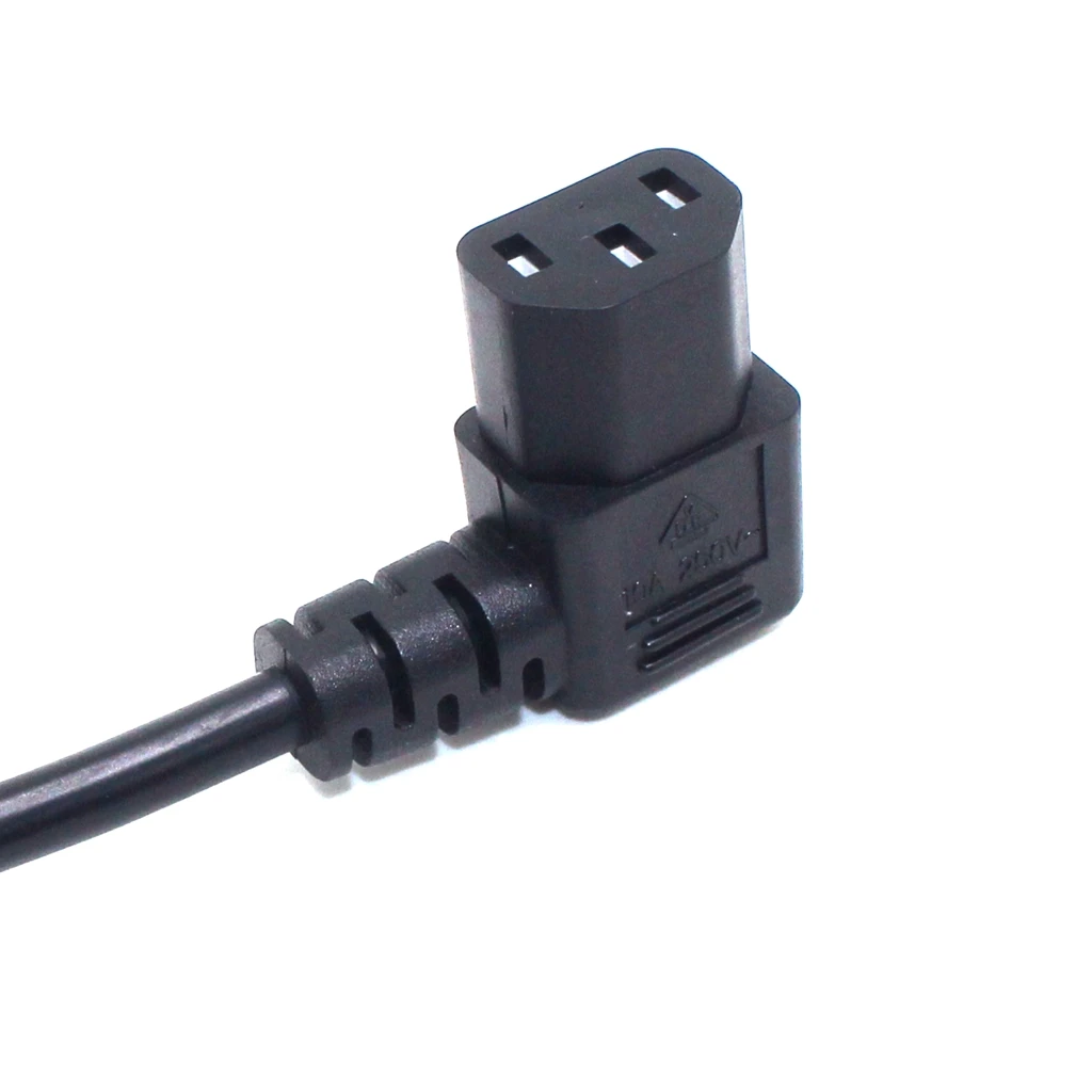IEC 320 C13 - C14 Adapter za napajanje od muškaraca i žena Produžni kabel pod pravim / lijevim kutom za LCD tv-a sa led pozadinskim osvjetljenjem 40 cm 2