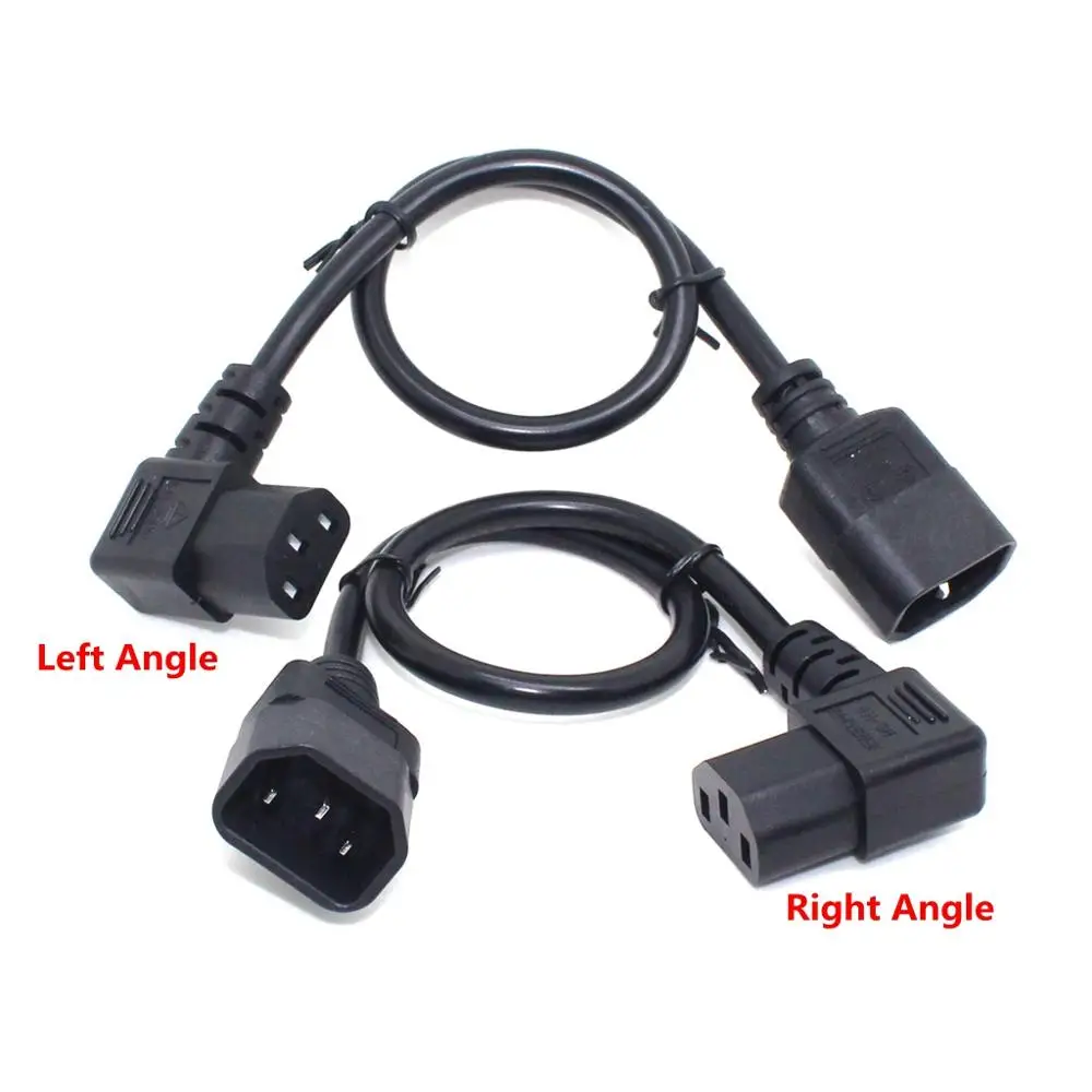 IEC 320 C13 - C14 Adapter za napajanje od muškaraca i žena Produžni kabel pod pravim / lijevim kutom za LCD tv-a sa led pozadinskim osvjetljenjem 40 cm 5