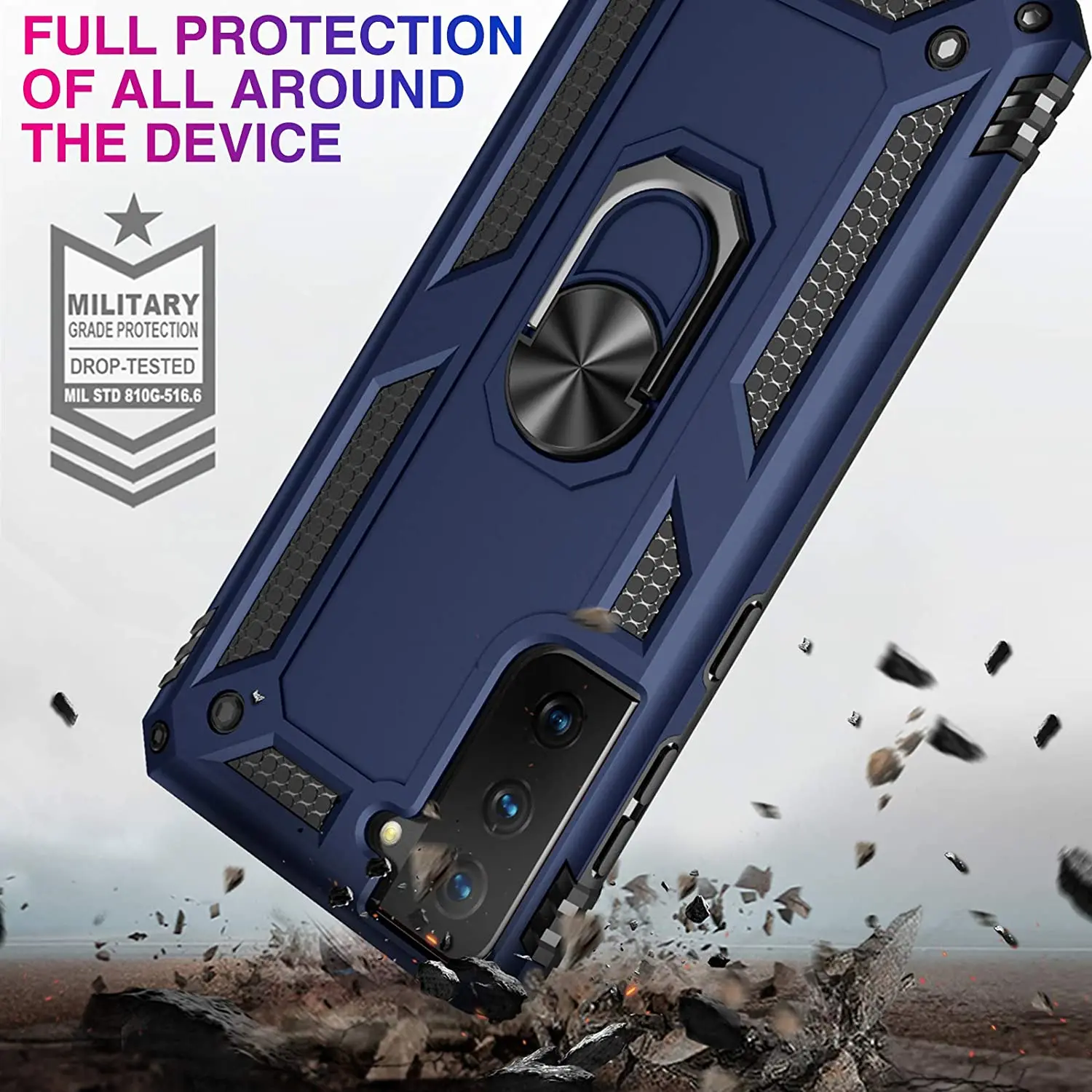 Vojni šok-dokaz Teška Zaštitna Torbica za telefon Samsung Galaxy S20 S21 Napomena 20 Ultra A72 A52 Magnetski Držač za Automobil 0
