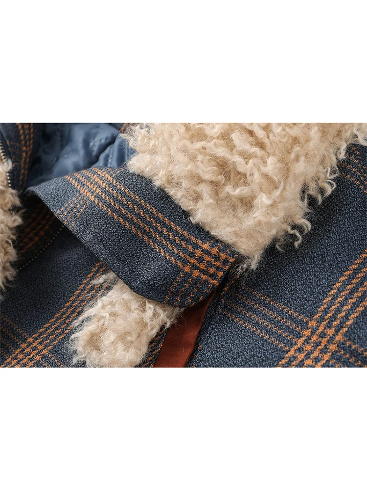 Ženska Vintage pokrivač jaknu od ovčje vune 2021, zima smart Casual tople утолщенная munja, rever lokomotiva, moderan kaput sa pamučnom postavom 0