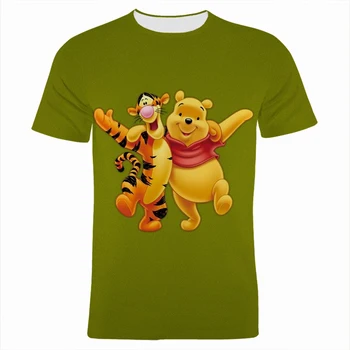 Ženska t-shirt Moda Disney Film Tigar 3D Print Muška Majica Ljetnim Crtani Anime Odjeća Za djecu